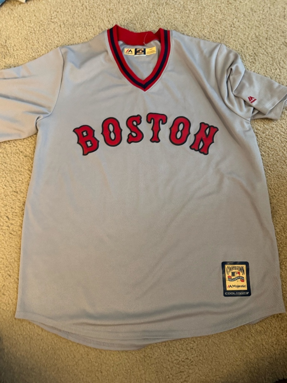 Large Majestic Boston Red Sox pullover jersey